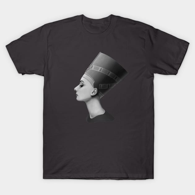 Audrey Hepburn - Nefertiti 2 T-Shirt by JoanTatley